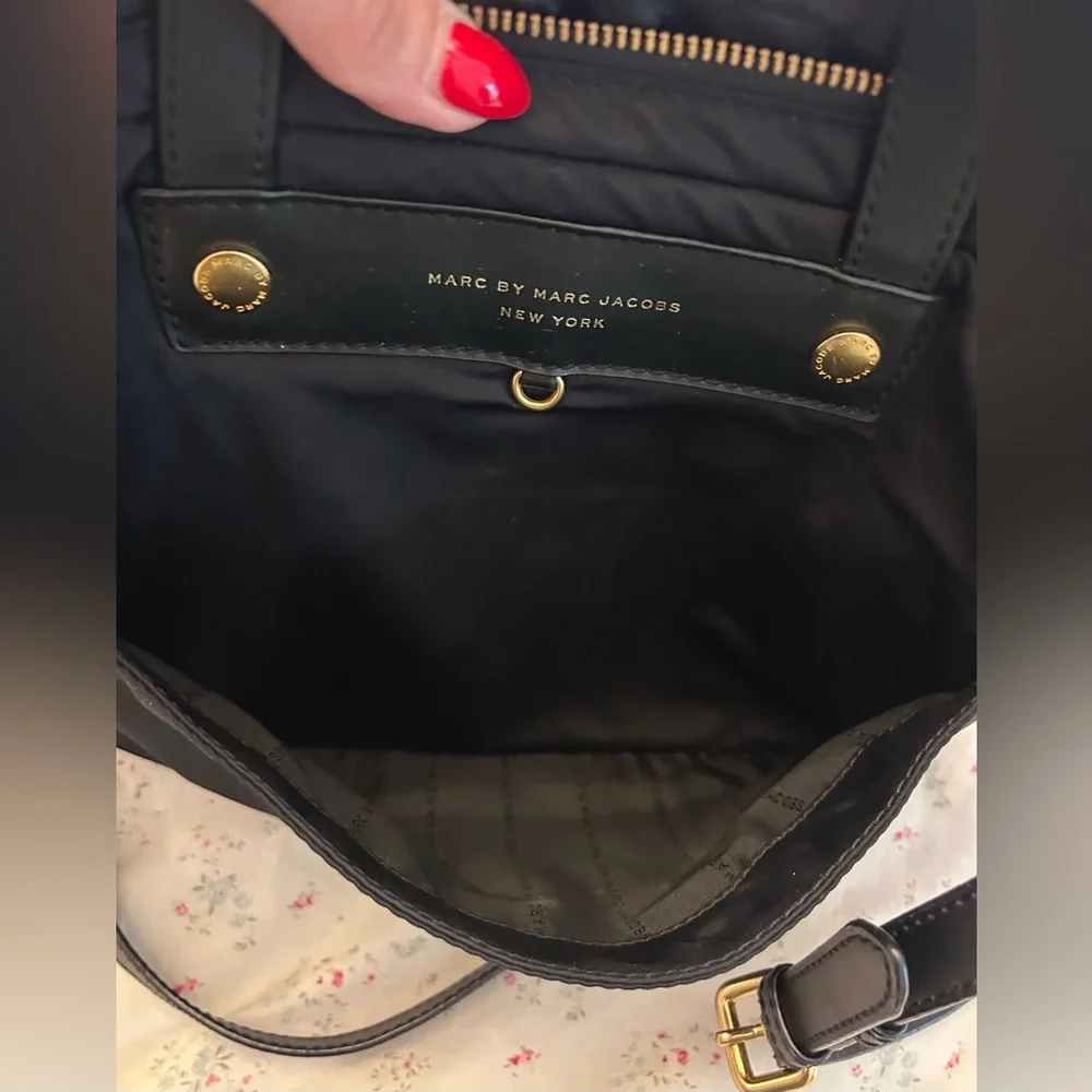 Marc by Marc Jacobs Black Laptop Bag with Gold Hardware